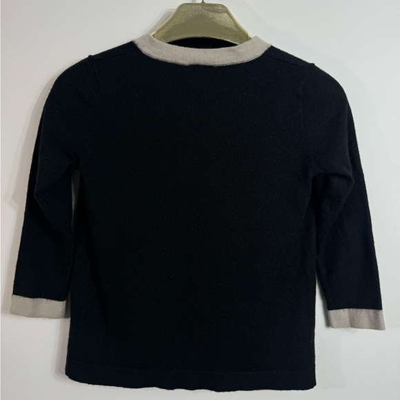 Vintage Chanel Uniform 1980s Wool knit Cardigan Black size 40 - Picture 3 of 7